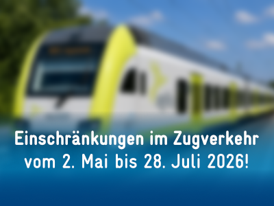 Einschraenkungen Zugverkehr RB15 Ingolstadt Neuburg an der Donau